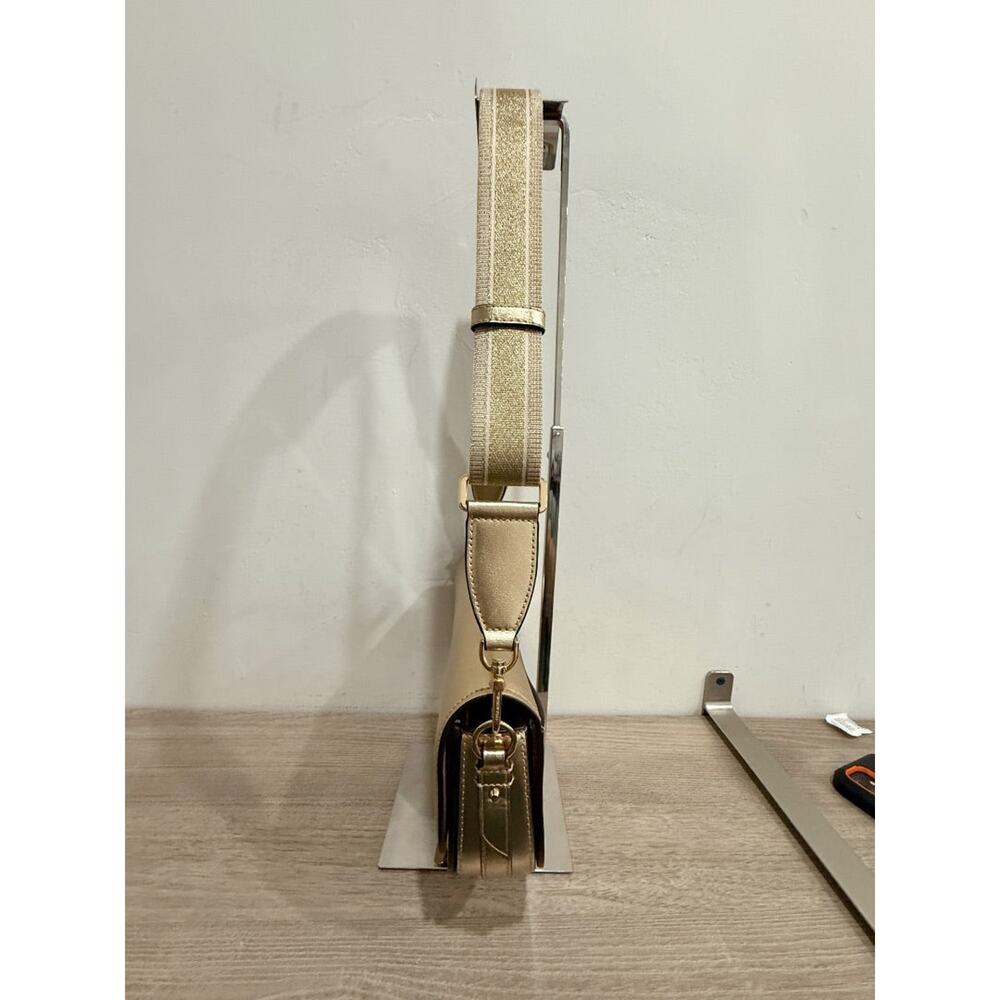 NWT Michael Michael Kors Mila Medium Metallic Leather Messenger Crossbody Bag - Picture 3 of 8